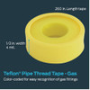 EZ-Flo 1-2 In. x 260 In. Yellow Premium Teflon Gas Line Tape 50033 489010