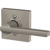 Schlage F Series Latitude Lever Collins Satin Nickel Hall & Closet Lock F10 LAT 619 COL 205331