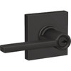 Schlage Latitude Lever Collins Matte Black Keyed Entry Lock F51AGLAT622COL 211066