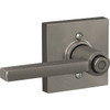 Schlage F Series Latitude Lever Collins Satin Nickel Bed & Bath Lock