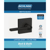 Schlage F Series Latitude Lever Collins Matte Black Bed & Bath Lock F40GLAT622COL 218404