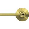 Schlage Latitude Lever Satin Brass Keyed Entry Lock F51ALAT608
