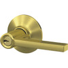 Schlage Latitude Lever Satin Brass Keyed Entry Lock F51ALAT608 201829