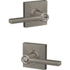 Schlage Latitude Lever Collins Satin Nickel Keyed Entry Lock F51ALAT619COL 236174