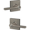 Schlage Latitude Lever Collins Satin Nickel Keyed Entry Lock F51ALAT619COL 236174