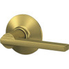 Schlage F Series Latitude Lever Satin Brass Hall & Closet Lock F10LAT608 240671