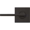 Schlage Latitude Lever Collins Matte Black Hall & Closet Lock F10GLAT622COL