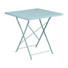 Flash Furniture 28" Square Sky Blue Steel Folding Patio Table CO-1-SKY-GG