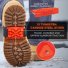 Ice Cleats Mid-Sole for Heeled Boot, Orange, Tungsten Carbide Studs, PR  6317