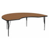 Activity Table,Kidney Shape,Oak,48"x96" Activity Table,Kidney Shape,Oak,48"x96"