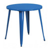 Flash Furniture Round 30" W, 30" L, 29.5" H, Metal Top, Blue CH-51090-29-BL-GG