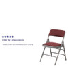 Flash Furniture Burgundy Fabric Metal Chair,PK2 2-AW-MC309AF-BG-GG