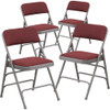 Flash Furniture Burgundy Fabric Metal Chair,PK4 4-AW-MC309AF-BG-GG