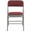 Flash Furniture Burgundy Fabric Metal Chair,PK4 4-AW-MC309AF-BG-GG