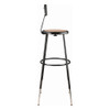 National Public Seating Black Hardboard Stool Back,31-39"H 6230HB-10