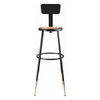 National Public Seating Black Hardboard Stool Back,31-39"H 6230HB-10 National Public Seating Black Hardboard Stool Back,31-39"H 6230HB-10