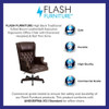 Executive Chair Fixed Arms, 18-1-2" to 21" Height, Leather, Brown  CI-J600-BRN-GG