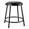 National Public Seating Stool, Steel, Vinyl, Black, 18" 6418-10