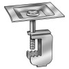Grating Clip, For Screw Size 1/4 in, 316 Stainless Steel, 50 PK