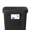 Simplehuman 45 L Rectangular Step-On Can, Black, Plastic, 19 in CW1385