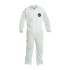 10 Coverall. Collar. Open Wrists and Ankles. Elastic Waist. White. MD