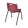 Kee Round Table & Chair Set, Wood, Metal, Plastic Top, Cherry  TB42RNDCHBPBK47BY