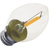 Satco 7W Equivalent C7 Candelabra Base 2700K Clear LED Bulb (2-Pack) S11308 508872