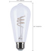 Satco Reminiscent 6W ST19 Loop Medium Base Flex Gray Filament LED Bulb S11527 508419