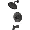American Standard Glenmere Matte Black Single-Handle Lever Tub & Shower Faucet 1013932430 437191