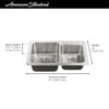 American Standard 33x22 Mntvle Ss Sink Kit 18CR.332232C.075 473101