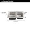 American Standard 33x22 Mntvle Ss Sink Kit 18CR.332232C.075 473101