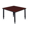 Square Square Classroom Tables, 30 W, 30 L, 23-34 H, Wood, Metal  TB3030MHAPBK