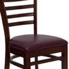 Hercules Restaurant Chair, Wood Back, 17-1-4 in W 20" L 33-3-4" H, Vinyl Seat  XU-DGW0005LAD-MAH-BURV-GG