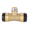 Sharkbite Tee, Brass, Push-Fit15/8", 3/4", 11/4" UXL08353522