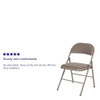 HERCULES Series Double Braced Gray Vinyl Folding Chair,PK2  2-HA-F003D-GY-GG