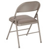 HERCULES Series Double Braced Gray Vinyl Folding Chair,PK2  2-HA-F003D-GY-GG