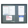 Quartet Enclosed Fabric Bulletin Board 36" x 48", 2 Door 2364S