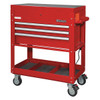 Westward WESTWARD Tool Utility Cart, 3-Drawers, Powder Coated Red, 35.5" W x 21" D x 45.5" H 55NJ77