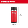Milwaukee Tool PACKOUT 18OZ INSLD BOTTLE SL Red 48-22-8395R