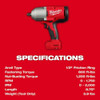 M18 Brushless 1-2 in. High Torque Impact Wrench with Friction Ring (Tool Only)  2666-20