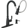 Moen Nolia 1-Handle Pull-Down High Arc Kitchen Faucet, Matte Black 87071BL 408995