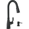 Moen Nolia 1-Handle Pull-Down High Arc Kitchen Faucet, Matte Black 87071BL 408995