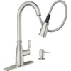 Moen Nolia 1-Handle Pull-Down High Arc Kitchen Faucet, Spot Resistant Stainless 87071SRS 412778