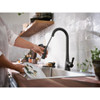 Mikah Matte Black One-Handle High Arc Pulldown Kitchen Faucet 87069BL 429274