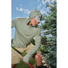 Berne Men's Medium Heathered Seagrass Long Sleeve Hooded UPF Sun Shirt SH13HSEAR400 712123