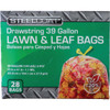 Steelcoat 39 Gal. Clear Lawn & Leaf Drawstring Trash Bag (28-Count)