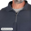 Berne Men's Medium Navy Midweight UPF Quarter-Zip Shirt SH14NVR400 720714