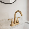 Moen Mikah 2-Handle High Arc Bathroom Faucet, Bronzed Gold 84311BZG 489205