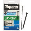 Tapcon 1/4 In. x 2-3/4 In. Hex Washer Head Black Concrete Screw Anchor (75 Ct.)
