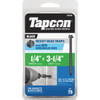 Tapcon 1-4 In. x 3-1-4 In. Hex Washer Head Black Concrete Screw Anchor (75 Ct.) 24394 226450